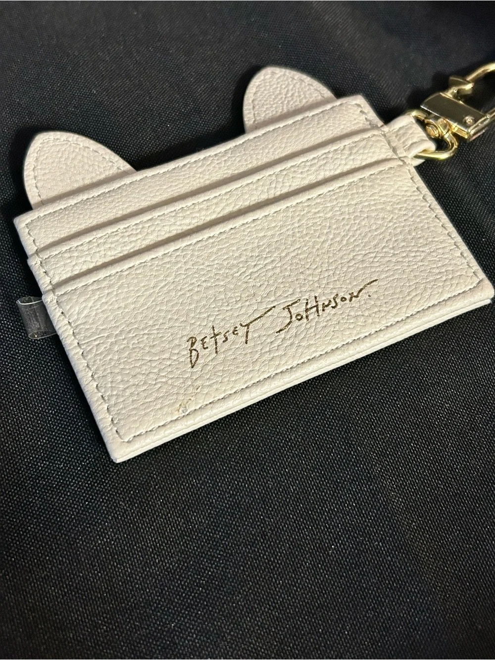 Betsey Johnson Quilted Cream & Black Puppy Dog Crossbody Bag & Cardholder